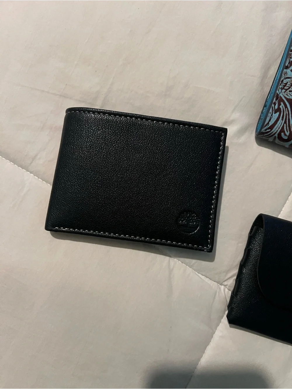 Timberland Tri-Fold Wallet, Sunglasses Case & Black & Brown Floral Wallet